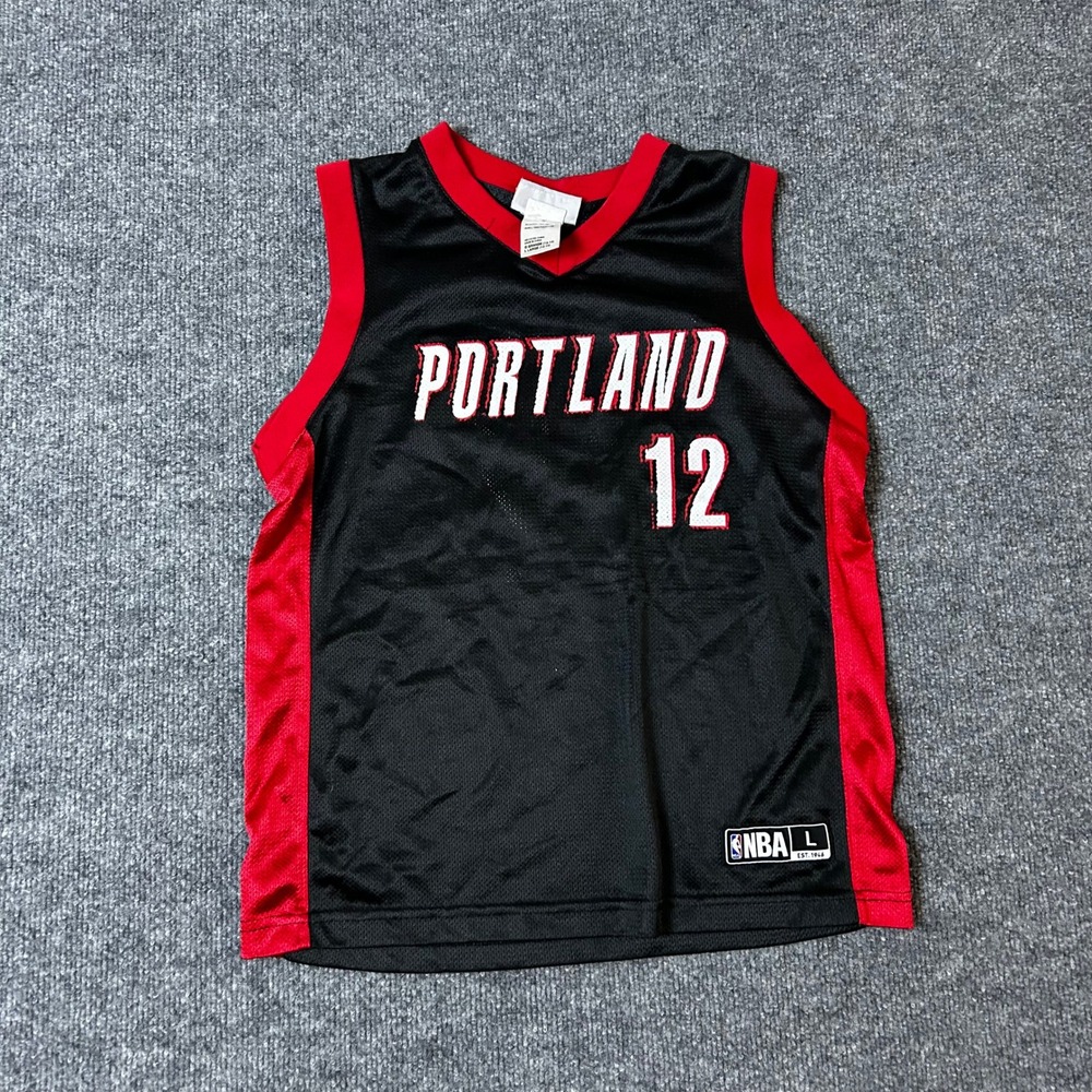 NBA Jersey Youth Size L Black Portland Trail Blazers Aldridge 12 Mesh Basketball